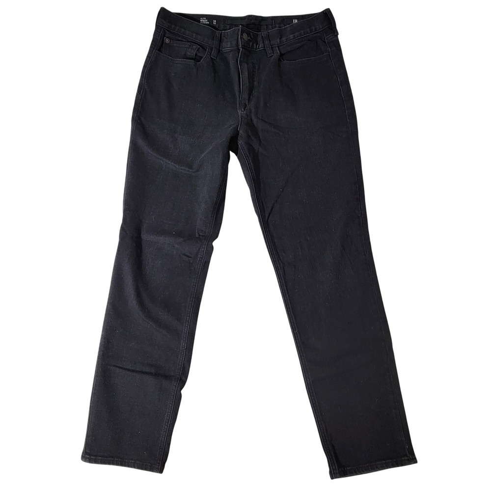 Banana Republic Mens Slim Fit Black Jeans 34x32 Cotton Blend Stretch Denim